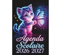 Agenda Scolaire 2026 2027 Chat: Organisateur Journalier Pour Planifier Et Réussir Votre Année | Primaire - Collège - Lycée | Format A5
