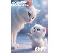 Agenda Scolaire 2026 2027 Chat: Planificateur de Mission Quotidien avec Petit Félin Domestique | Cahier de Textes pour Élève de Septembre à Juillet | Organisateur Mignon
