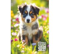 Agenda scolaire 2026 2027: Chien Berger Australien - Une page par jour en petit format 12x17 cm pour les élèves de CM1, CM2, collège et lycée
