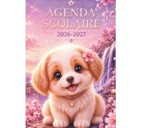 Agenda Scolaire 2026-2027 Chien Kawaii Sakura: Journalier 1 Jour par Page | Format 12 x 17 cm | Primaire, Collège & Lycée | Fille | Chien Kawaii, ... | Devoirs, Notes, Examens & Organisation