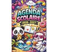 Agenda Scolaire 2026/2027: Couverture kawaii, pour le primaire, collège et lycée, format A5 pratique, 1 jour par page, espace pour organisation des cours et des devoirs.devoirs