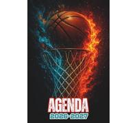 Agenda scolaire 2026/2027: Couverture thème Basketball - Pour garçons - Journalier 1 page par jour - Enfant - École primaire , Collège et lycée - Format A5 pratique.