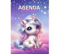 Agenda Scolaire 2026 2027 fille: Licorne - cp - ce1 - ce2 - cm1 - cm2 |12x17 cm Format Standard | Organisateur et Planificateur Journalier Girly- 1 Jour Par Page