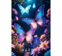 Agenda Scolaire 2026 2027 fille: Organisateur et Planificateur Journalier |1 Jour Par Page | Couverture Papillon, Fleurs