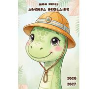 Agenda Scolaire 2026-2027 Garçon: Animaux ( Dinosaure ) pour École Primaire (CP, CE1, CE2, CM1, CM2) Enfant 6, 7, 8, 9, 10 Ans - Petit Format A5 ... en Français - Couverture Souple Sans Spirale.