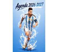 Agenda scolaire 2026-2027 garçon fille | Collège, lycée, étudiant | 1 page par jour | Couverture Argentine Football Joueur