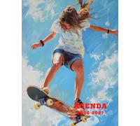 Agenda scolaire 2026-2027 : Journalier, 1 page par jour, Format 17x22 cm, couverture souple , 283 pages sur papier crème 90gr/m², Skateboard