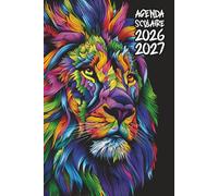 Agenda Scolaire 2026 2027 Lion: Planificateur Bi-journalier, Organisateur de Sept 2026 à Juil 2027, Planner Ado Garçons, Thème Animaux