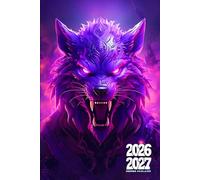 Agenda Scolaire 2026-2027 loup: Gérez votre temps avec efficacité et atteignez vos objectifs académiques en toute simplicité grâce à notre Journalier au format A5 pour une année scolaire réussie