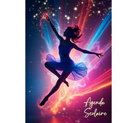 Agenda scolaire 2026-2027: Organisateur et Planificateur Journalier pour fille | 2 Jours Par Page | Girly | Format A5 | Couverture Danseuse