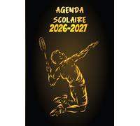 Agenda Scolaire 2026-2027: Organisateur et Planificateur semainier avec Heure, Septembre 26 À Juillet 27 Pour Etudiants primaire, Lycée Et Collège | CP, CE1 et CE2 | Format A4 | Thème TENNIS