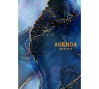 Agenda Scolaire 2026-2027: Planificateur Journalier 1 Jour par Page - Pour Étudiants Collège, Lycée | Couverture Marbre Bleu Or