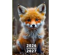 Agenda Scolaire 2026 2027 Renard: Garçon et fille, 1 jour par page A5, organiseur journalier étudiant primaire, collège, lycée