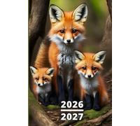 Agenda Scolaire 2026 2027 Renard: Garçon et fille, 1 jour par page A5, organiseur journalier étudiant primaire, collège, lycée