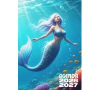 Agenda Scolaire 2026 2027 Sirène: Journalier, une page par jour, en français, univers marin féerique et magique pour filles et enfants