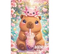 Agenda Scolaire: Capybara, Axolotl Kawaii | Une page par jour, Journalier | De Septembre à Juillet | Pour Ecole Primaire, Collège, Lycée | Format ... Fans d'Animaux Mignons Kawaii, Manga Animé