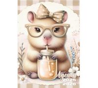 Agenda Scolaire Capybara Kawaii: A COLORIER | Journalier, une Page par Jour | De Septembre à Juillet | 12 x 17 cm, Format Standard | Pour Ecole ... fille, Adolescent | Animal, Animaux, Rongeur