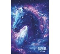 Agenda Scolaire Cheval dans les Etoiles: Un Jour par Page, Journalier | 12x17 cm, Format Standard, De Septembre à Juillet | Organisateur, ... Fille, Adolescent | Galaxie, Chevaux, Animaux