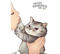 Agenda Scolaire Fille et Chat: Journalier, une page par jour, en français, univers doux et mignon pour filles amoureuses des chats