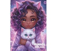 Agenda Scolaire fille manga animé sakura: fleur de cerisier | Journalier (une page par jour) | 12x17 cm | Collège, lycée & étudiant | Garçon & Fille, ... en Fleur du Japon, chibi, manga animé, lune