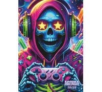 Agenda scolaire Gamer, Tête de Mort: Journalier, 1 jour par page, format pratique 12x17cm de Septembre à Juillet | Collège, lycée, étudiant, primaire ... jour | Skull, Jeu vidéo, Gaming, Musique, DJ