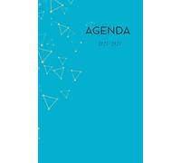 Agenda scolaire journalier 2025-2026-Abstrait-3D-Molécule-Turquoise - Constellation - Bleu (12.85x19.84 cm) 1 page par jour