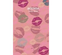 Agenda scolaire journalier 2025-2026-Bouche-Baiser-Bisous - rouge à lèvres (12.85x19.84 cm) 1 page par jour