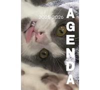 Agenda scolaire journalier 2025-2026-Thème animaux-Chaton-Chat (12.85x19.84 cm) 1 page pour 2 jours