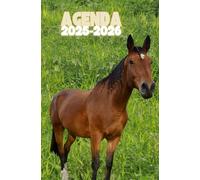 Agenda scolaire journalier 2025-2026-Thème animaux - Cheval (13.34x20.32 cm) 1 page par jour
