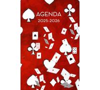 Agenda scolaire journalier 2025-2026-Thème jeu-Carte-Poker (12.85x19.84 cm) 1 page par jour