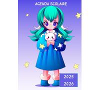 Agenda scolaire Journalier | Kawaii Animée Petite Fille | Format Compact et Pratique 12 x 17 cm | Pour école primaire, collège, lycée: Planificateur ... Fille ou Garçon | Organisateur | En Français