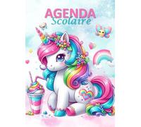 Agenda Scolaire: Licorne Kawaii Arc en Ciel | CP - CE1 - CE2 - CM1 - CM2 |12x17 cm | Organisateur et Planificateur Journalier - 1 Jour Par Page