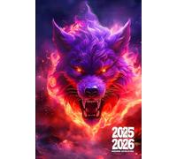 Agenda Scolaire Loup 2025 2026: Gérez votre temps avec efficacité et atteignez vos objectifs académiques en toute simplicité grâce à notre Planificateur Quotidien 1 Jour Par Page au format A5