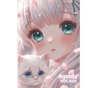 Agenda Scolaire Manga, Fille Animé, Chat, Kawai, Chibi: Journalier un Jour par Page | 12x17 cm, Format Standard | Ecole Primaire, CP CE1 CE2 CM1 CM2 ... 6ème 5ème 4ème 3ème | Pour Fille, Ado, Enfant
