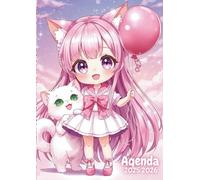 Agenda Scolaire Manga Fille: Journalier un Jour par Page | 12x17 cm, Format Standard | Ecole Primaire, CP CE1 CE2 CM1 CM2 Collège 6ème 5ème 4ème 3ème | Pour Fille, Ado, Enfant | Chat Kawaii, Animé