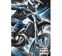 Agenda Scolaire Motocross: Un Jour par Page, Journalier | 12x17 cm, De Septembre à Juillet, Format Standard | Ecole, Collège, 6eme, 5eme, 4eme, 3eme, ... Adolescent | Moto Cross, Sport mécanique
