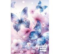 Agenda Scolaire: Papillon violet, Parme, Fleurs | Un Jour par Page, Journalier | 12x17 cm, Format Standard | Rentrée Scolaire, Primaire, CP, CE1, CE2, ... Université | Enfant, Ado, Fille, Girly |