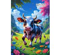 Agenda Scolaire Semainier A4: ( Vache ) Vertical 1 Semaine Sur 2 Pages De Août à Juillet - En Francais Grand Format 21x29.7 - Couverture Souple Sans ... école Primaire, College et Lycee.