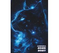 Agenda Scolaire: Un Jour par Page, Journalier | 12x17 cm, Format Standard De Septembre à Juillet | Organisateur, Planificateur Scolaire, Elementaire, ... | Chat dans les Etoiles, Galaxie, Félin