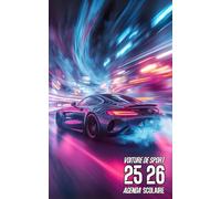 Agenda Scolaire Voiture Sport 2025-2026: Planificateur 1 page par jour - Organisation claire pour devoirs - Collège, Lycée, Étudiant - Fan auto de luxe - Fille et Garçon