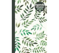 Agenda semainier 2025: Planificateur hebdomadaire a6, Format 10 x 15 cm, 12 mois de janvier a décembre.
