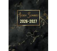 Agenda Semainier 2026-2027: 1 Semaine sur une Page A4 | Organisateur Pratique de 1 Janvier 2026 à 31 Décembre 2027 | Théme: Simple |