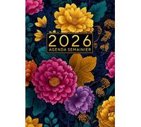 Agenda Semainier 2026: Planificateur Hebdomadaire et Mensuel du 1er Janvier au 31 Décembre Grand Format A4 | Semaine sur Deux Pages avec Heures et Citations Motivantes