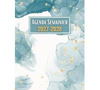 Agenda Semainier 2027-2028: 1 Semaine sur une Page A4 | Organisateur Pratique de 1 Janvier 2027 à 31 Décembre 2028 | Théme: Simple |