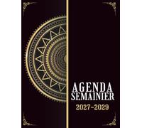 Agenda Semainier 2027-2029: 1 Semaine sur une Page A4 | Organisateur Pratique de 1 Janvier 2027 à 31 Décembre 2029