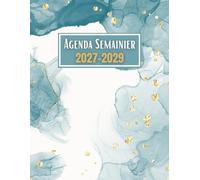 Agenda Semainier 2027-2029: 1 Semaine sur une Page A4 | Organisateur Pratique de 1 Janvier 2027 à 31 Décembre 2029 | Théme: Simple |