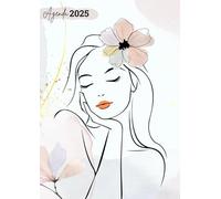 Agenda Semainier pour femmes 2025: planner hebdomadaire avec heures et numéro de la semaine- Organiseur Tâchs et RDVs - 2 pages par semaine - horaires ... pages par mois - A4 - Idée cadeau pour femmes