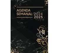 Agenda Semanal 2024 2025: Semana Vista, planificador profesional Gran formato A4, 18 Meses, Presentación Vertical, en español