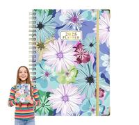Agenda semanal 2025, calendario de papel floral, organizador de gestión del tiempo de 12 meses de enero a diciembre, cuaderno de calendario de 338 g para citas, establecimiento de objetivos, oficina