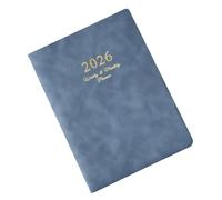 Agenda semanal 2026, recargable, 6 anillas, encuadernación de cuero, diario, cuaderno, planificador académico semanal mensual con páginas fechadas, diario de viaje